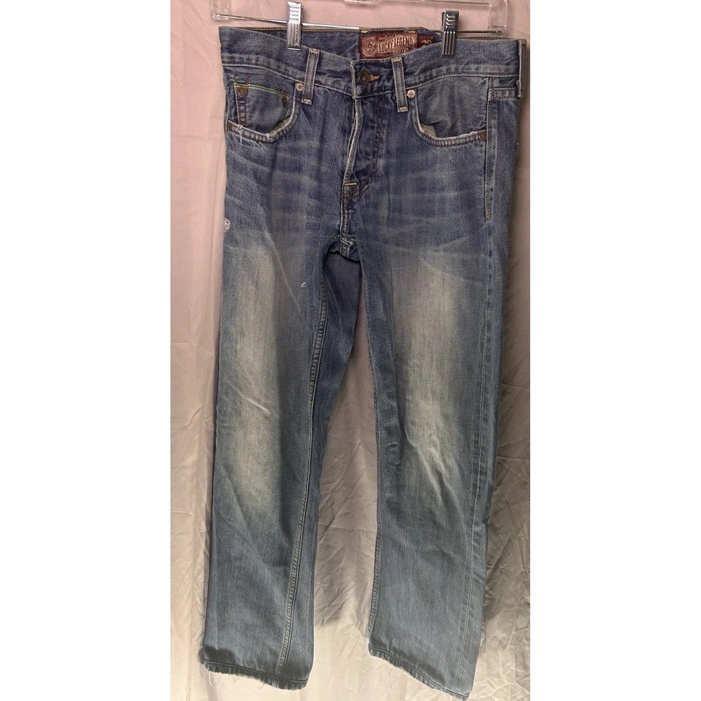 Lucky Brand Lucky Legend Mens Distressed Light Wash Bootcut Jeans Size 29